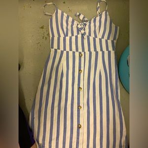 Blue and White Striped BODYCON